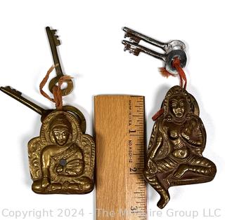 Two (2) Tibetan Brass Locks