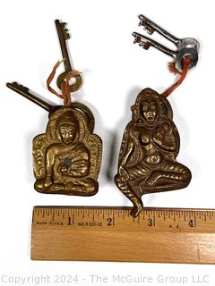 Two (2) Tibetan Brass Locks