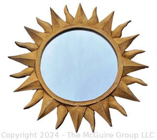 Gilt Sunburst Wall Mirror. 22" diameter 