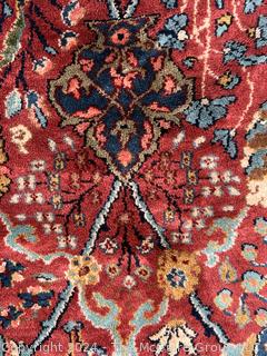 Persian Hand Woven Area Rug on Red Ground. 104 x 152"