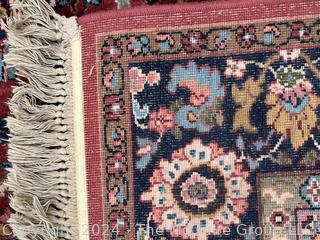 Persian Hand Woven Area Rug on Red Ground. 104 x 152"