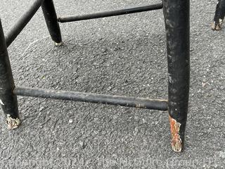 Four (4) Black Painted Dining Chairs