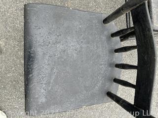 Four (4) Black Painted Dining Chairs