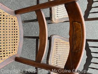 Five (5) Cane Seat Dining Chairs