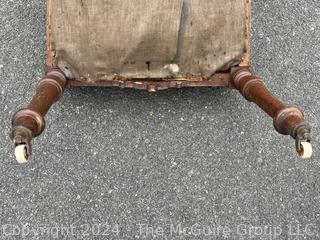 Two (2) Victorian Upholstered Straight Back Chairs