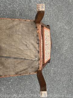 Two (2) Victorian Upholstered Straight Back Chairs