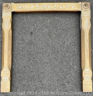 Arts and Crafts Bronze Fireplace Surround. 30" square