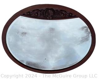 Oval Carved Mirror. 39 x 47"