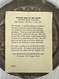 Two (2) Reproduction Chinese Roof-Tile Ends from The Metropolitan Museum of Art.  7 1/2" in diameter.