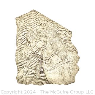 Reproduction of Relief of Assyrian Cavalryman Fording A Stream Produced by The Metropolitan Museum Of Art 