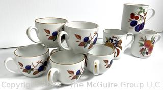 Tea Cups and Coffee Mugs in Royal Worcester Porcelain China Evesham Pattern