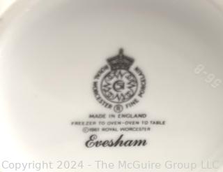 Tea Cups and Coffee Mugs in Royal Worcester Porcelain China Evesham Pattern