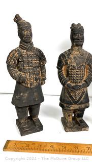 Group of Miniature Chinese Terra-Cotta Warrior Figurines (Note: Broken Tail)