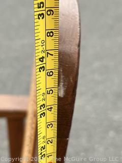 Arts and Crafts Cane Rocking Chair Made by Stickley Brothers  Quaint Furniture with Brass Label. 