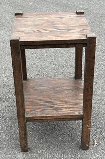 Mission Oak Arts and Crafts Square End Table