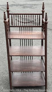 Victorian Stick And Ball Open Etagere Shelf