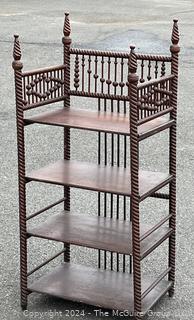 Victorian Stick And Ball Open Etagere Shelf