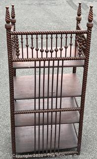 Victorian Stick And Ball Open Etagere Shelf