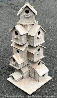 White Painted Barnwood Birdhouse