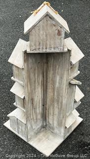 White Painted Barnwood Birdhouse