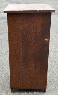 Primitive Mission Oak Two Shelf Cabinet 