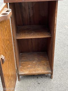 Primitive Mission Oak Two Shelf Cabinet 