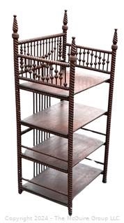 Victorian Stick And Ball Open Etagere Shelf