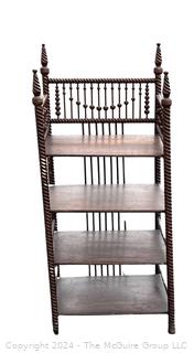 Victorian Stick And Ball Open Etagere Shelf