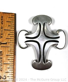 Cony Taxco Modernist Sterling Silver Cross Pendant, 1964