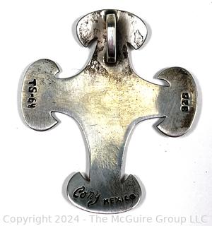 Cony Taxco Modernist Sterling Silver Cross Pendant, 1964