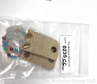 Two (2) Pairs of Pierced Rhinestone Earrings by Anthropologie, New with Tag