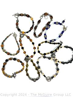 Ten (10) Beaded Bracelets