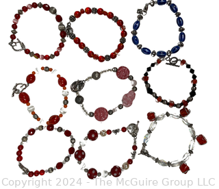 Nine (9) Beaded Bracelets