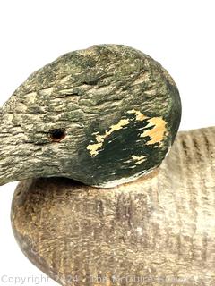 Primitive Hand Carved and Painted Wooden Mallard Hunting Decoy 