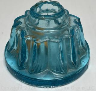 Group of Blue Glass Decorative Items