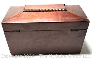 English Regency Mahogany Sarcophagus Tea Caddy Box