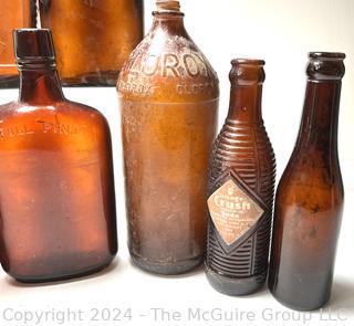 Collection of Brown Glass Bottles