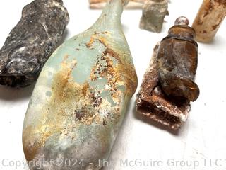 Collection of Melted Bottles from Privy Dig