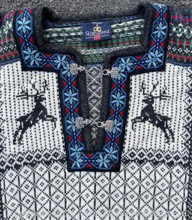 Skjaeveland of Norway Traditional Nordic Wool Pull Over Sweater Size 42