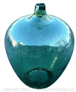 Antique Demijohn Bottle EUC Green Glass with Pontil Mark on Base