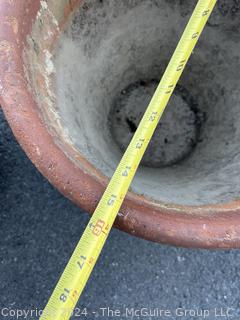 Two (2) Heavy Terra Cotta Planters