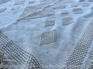 Heavy Wool Knotty Blanket Rug. 65 x 82"