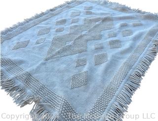 Heavy Wool Knotty Blanket Rug. 65 x 82"