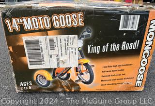  Mongoose Moto Goose 14" Tricycle.New In Box, Yellow