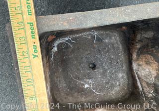 Two (2) Cast Concrete Planters with Fleur-de-Lis