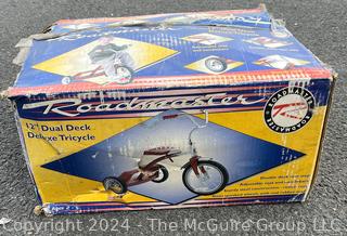 Roadmaster Red Duo Deck 12 Inch Tricycle, New in Box