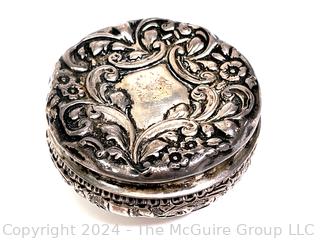 Collection of Sterling Silver Items Including Tricket Boxes, Frames, Candle Sticks and Salt & Pepper 