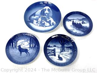 Four (4) Bing & Grondahl Copenhagen Porcelain Plates by Henry Thelander 