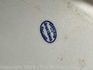 Four (4) English Copeland Spode Tower Blue and White Platters and Bowls