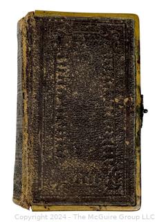 1861 Leather Bound with Clasp Pocket Size The Book of Common Prayer for Church Services & Sundays Holydays" Bible.  